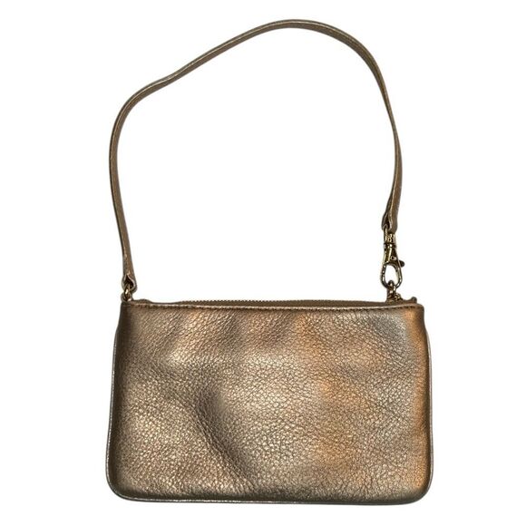 Michael Kors Peeble Leather Gold Wristlet.EUC - Picture 3 of 9